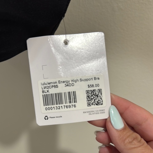 Lululemon Energy High Support Bra in Black NWT - Picture 3 of 7